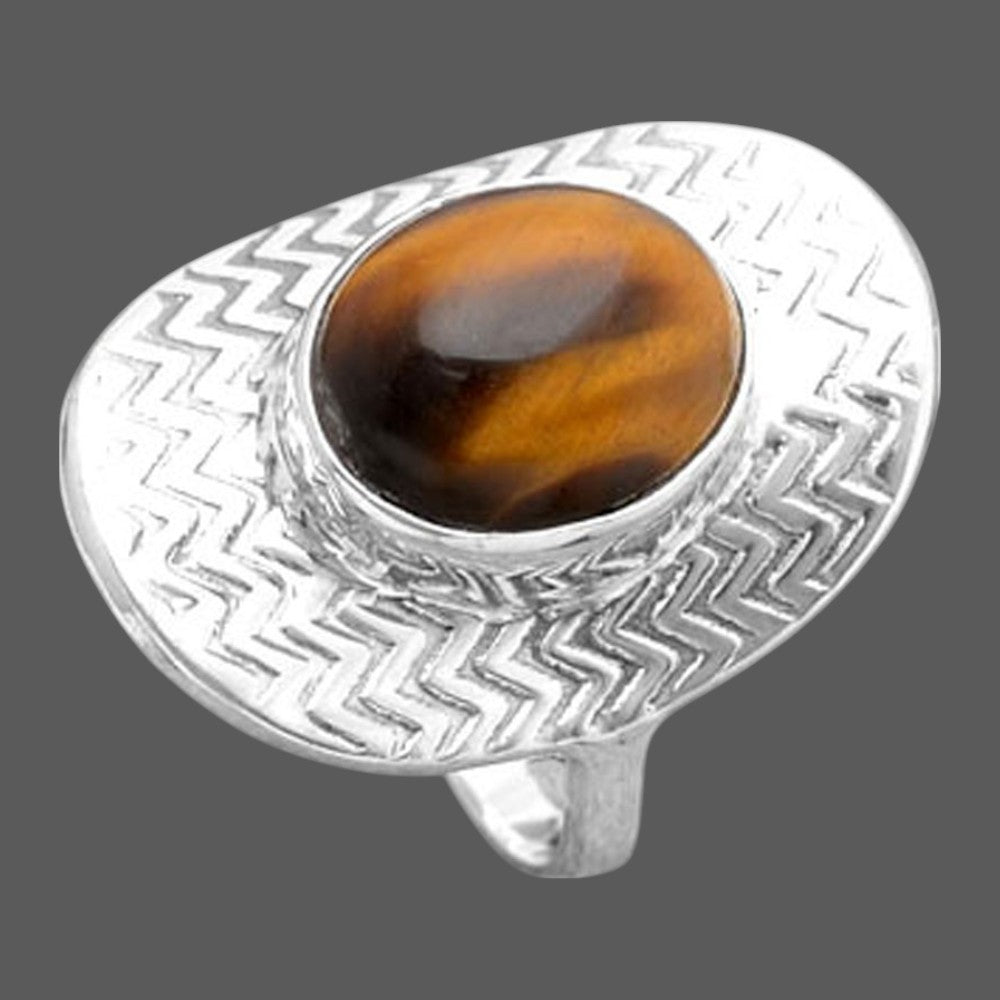 Natural Tiger Eye - Africa Ring size-7 R-1376 SDR246022
