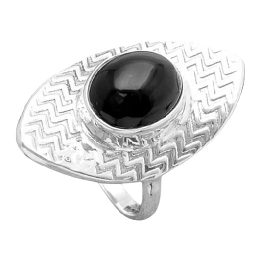 Natural Black Onyx - Brazil Ring size-7 R-1376 SDR246023