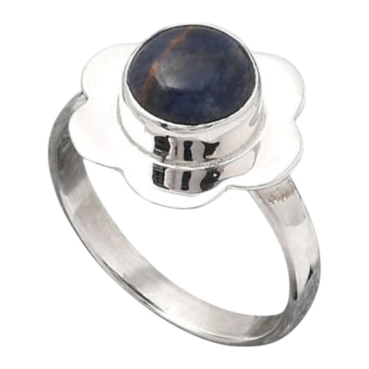 Natural Sodalite Ring size-7.5 R-1087 SDR246081