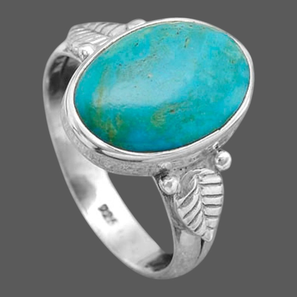 Leaf - Natural Peruvian Opalina Ring size-7 R-1261 SDR246122