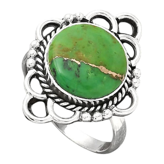 Copper Green Turquoise - Arizona Ring size-7.5 R-1229 SDR246170