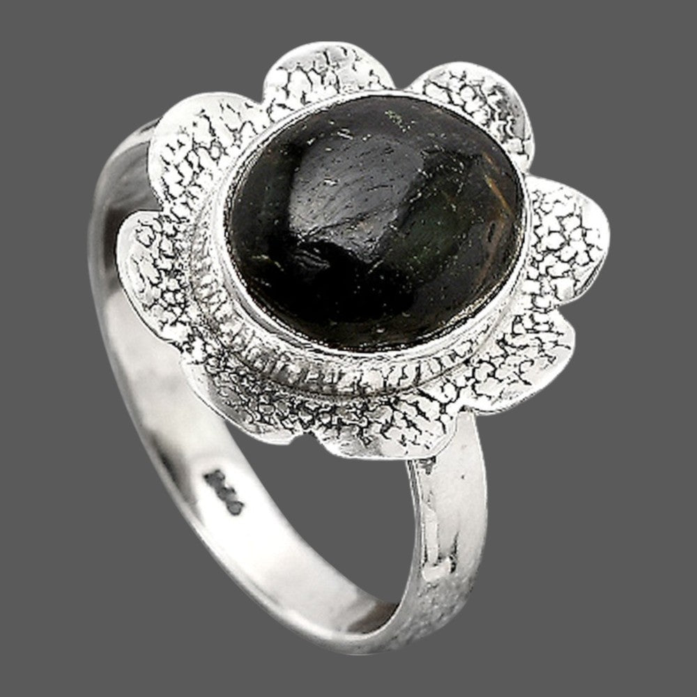Natural Nuummite Ring size-8 R-1241 SDR246187