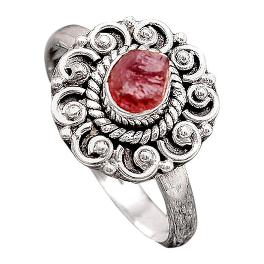 Natural Pink Tourmaline Rough Ring size-9 R-1563 SDR246199