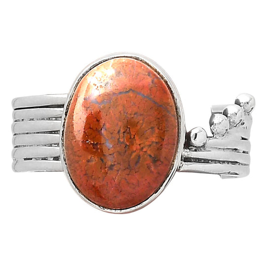 Natural Red Moss Agate Ring size-8 R-1492 SDR246265