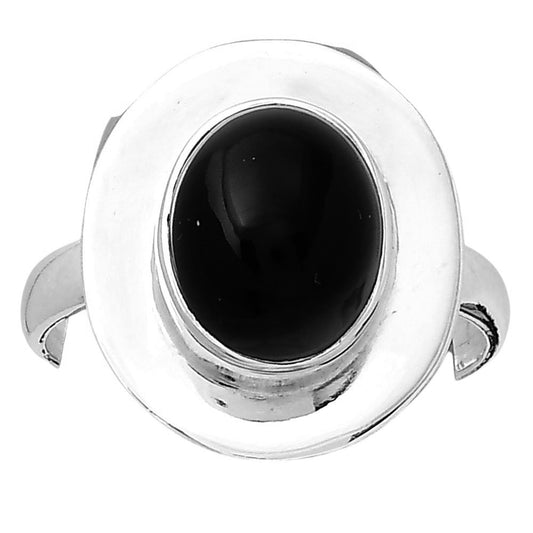 Natural Black Onyx - Brazil Ring size-8.5 R-1082 SDR246285