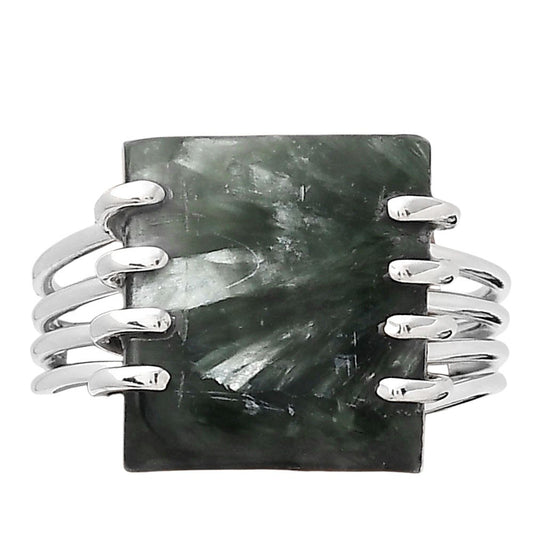 Natural Russian Seraphinite Ring size-8 R-1259 SDR246321