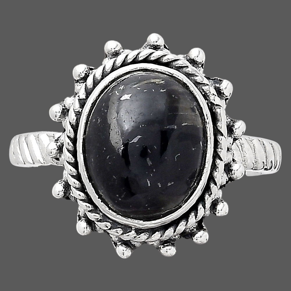 Natural Nuummite Ring size-8 R-1332 SDR246346