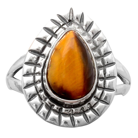 Natural Tiger Eye - Africa Ring size-6 R-1564 SDR246389