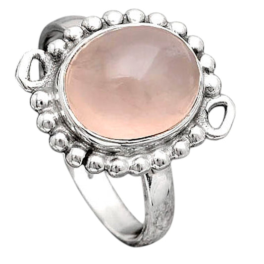 Natural Rose Quartz - Madagascar Ring size-8 R-1071 SDR246475