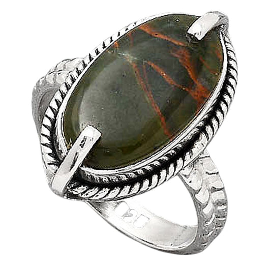 Natural Turkish Rainforest Chrysocolla Ring size-7 R-1635 SDR246522