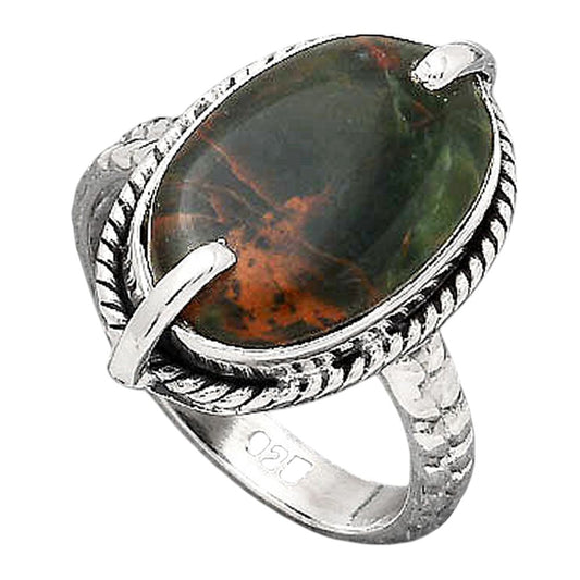 Turkish Rainforest Chrysocolla Ring size-7.5 R-1635 SDR246534