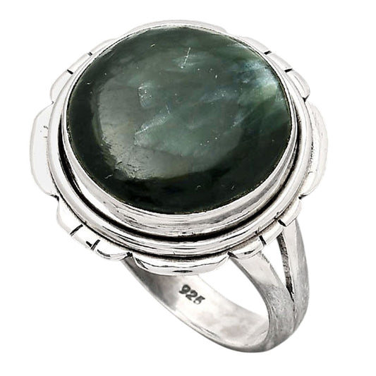 Natural Russian Seraphinite Ring size-9 R-1342 SDR246579