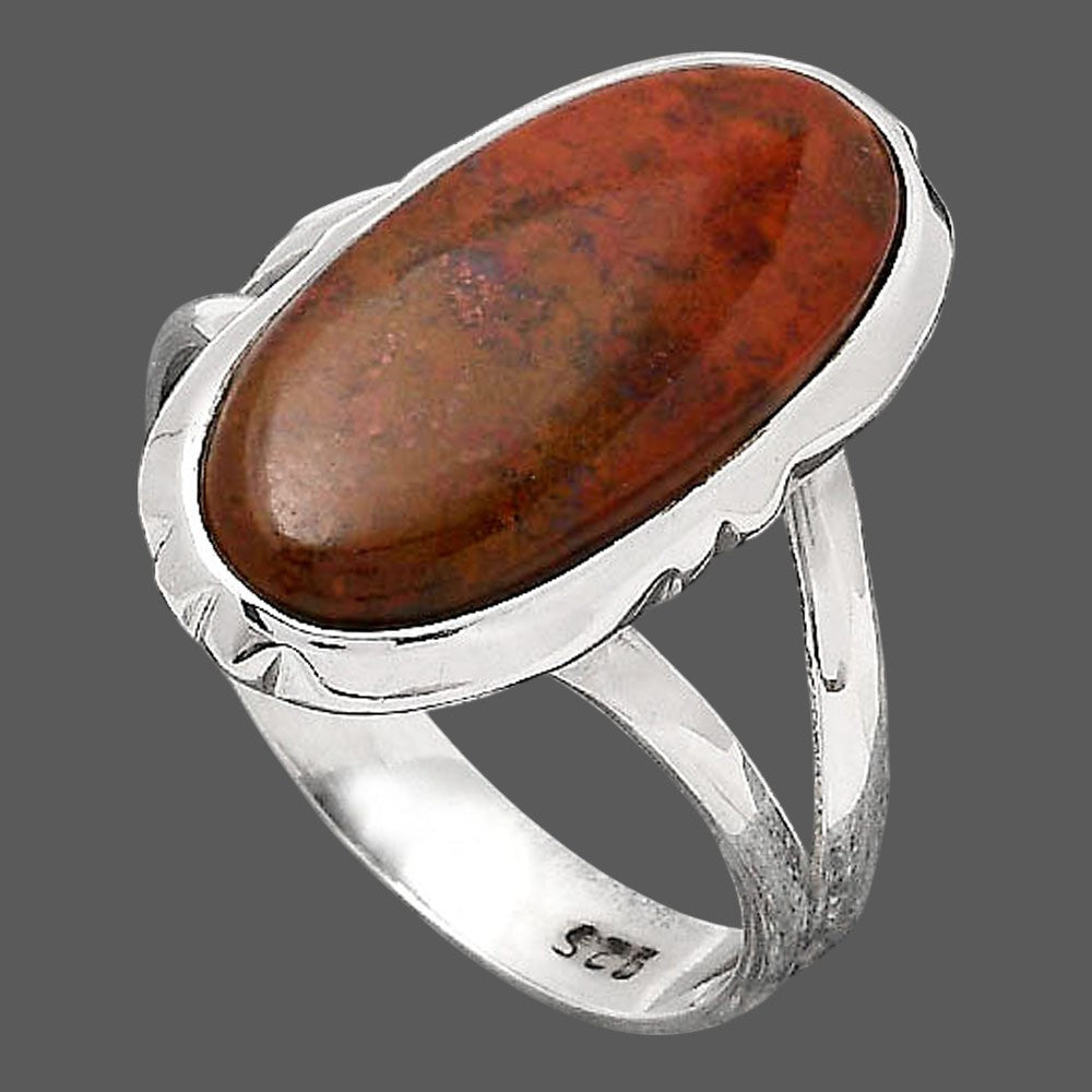 Natural Red Moss Agate Ring size-9.5 R-1657 SDR246588