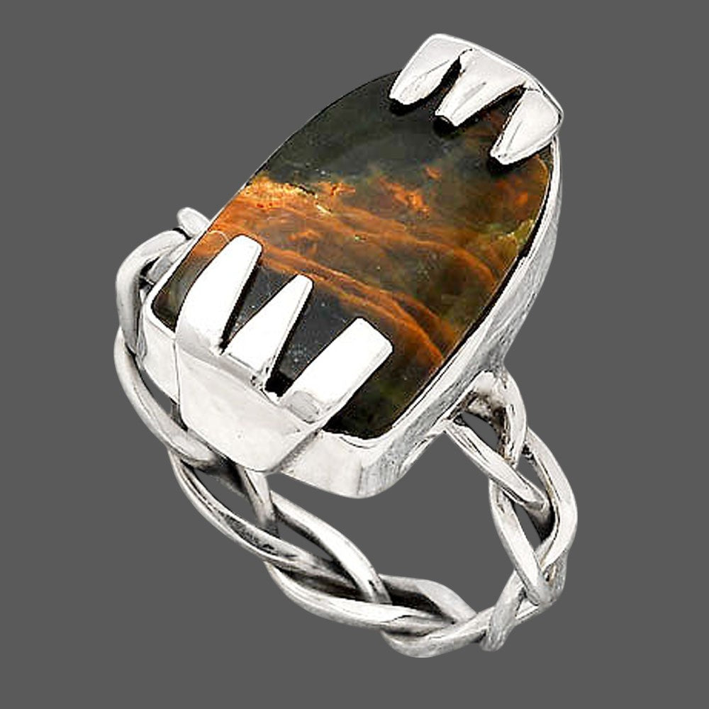 Turkish Rainforest Chrysocolla Ring size-9.5 R-1650 SDR246605