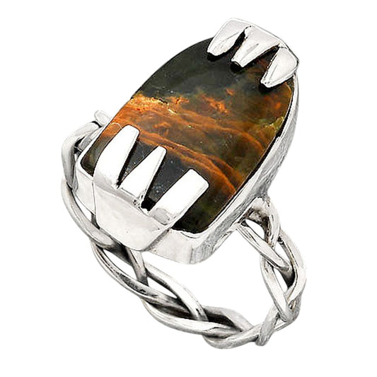 Turkish Rainforest Chrysocolla Ring size-9.5 R-1650 SDR246605