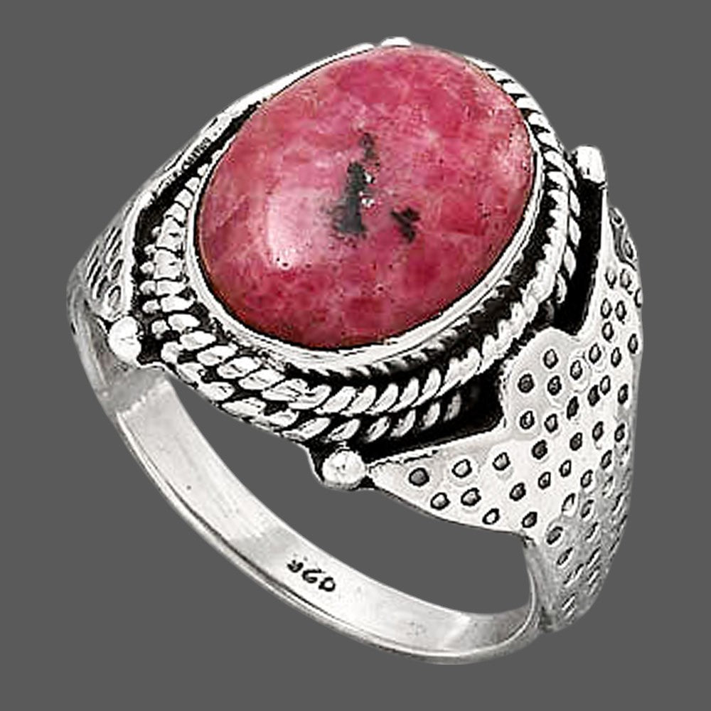 Natural Rhodonite Ring size-8 R-1651 SDR246637