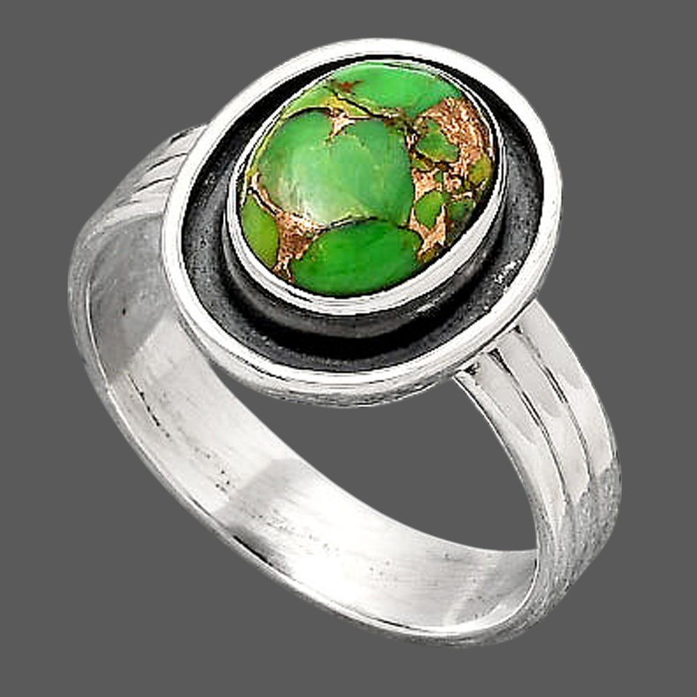 Copper Green Turquoise - Arizona Ring size-8.5 R-1468 SDR246640