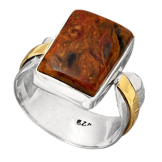 Two Tone - Pietersite - Namibia Ring size-8 R-1519 SDR246661