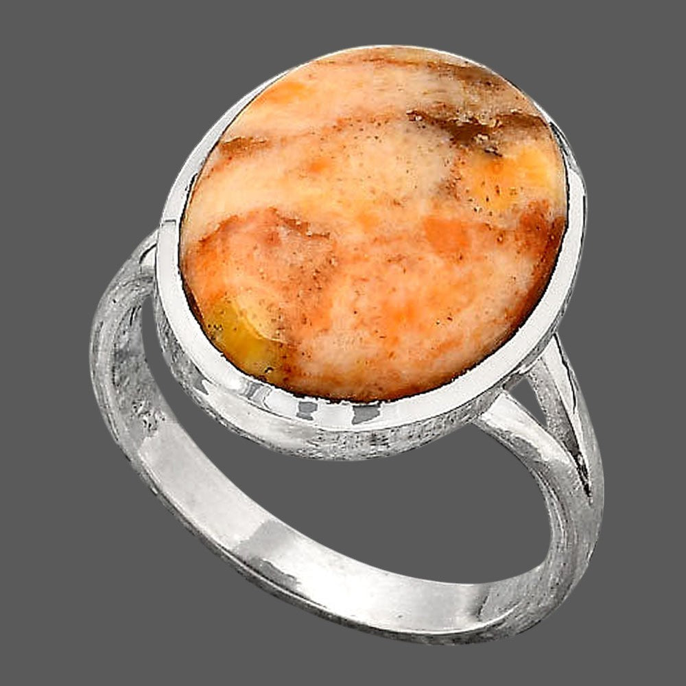 Natural Coral Jasper Ring size-8 R-1005 SDR246717