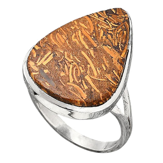 Natural Coquina Fossil Jasper India Ring size-9 R-1005 SDR246726