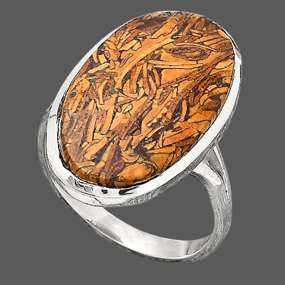 Coquina Fossil Jasper - India Ring size-8.5 R-1005 SDR246727