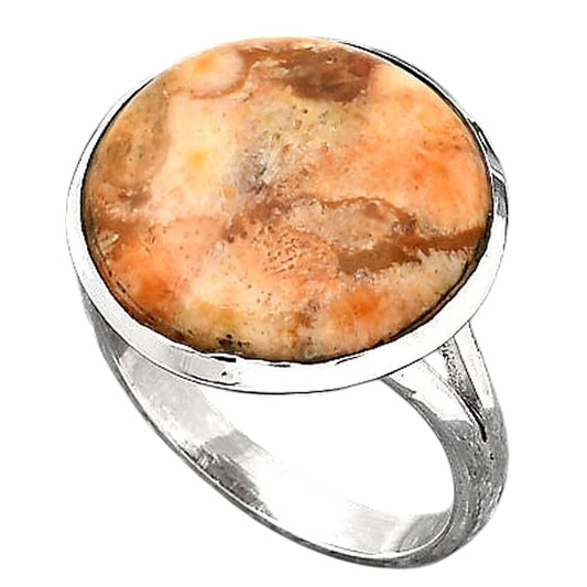 Natural Coral Jasper Ring size-8.5 R-1005 SDR246774