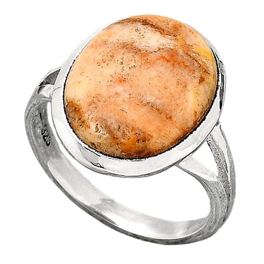 Natural Coral Jasper Ring size-8 R-1005 SDR246838