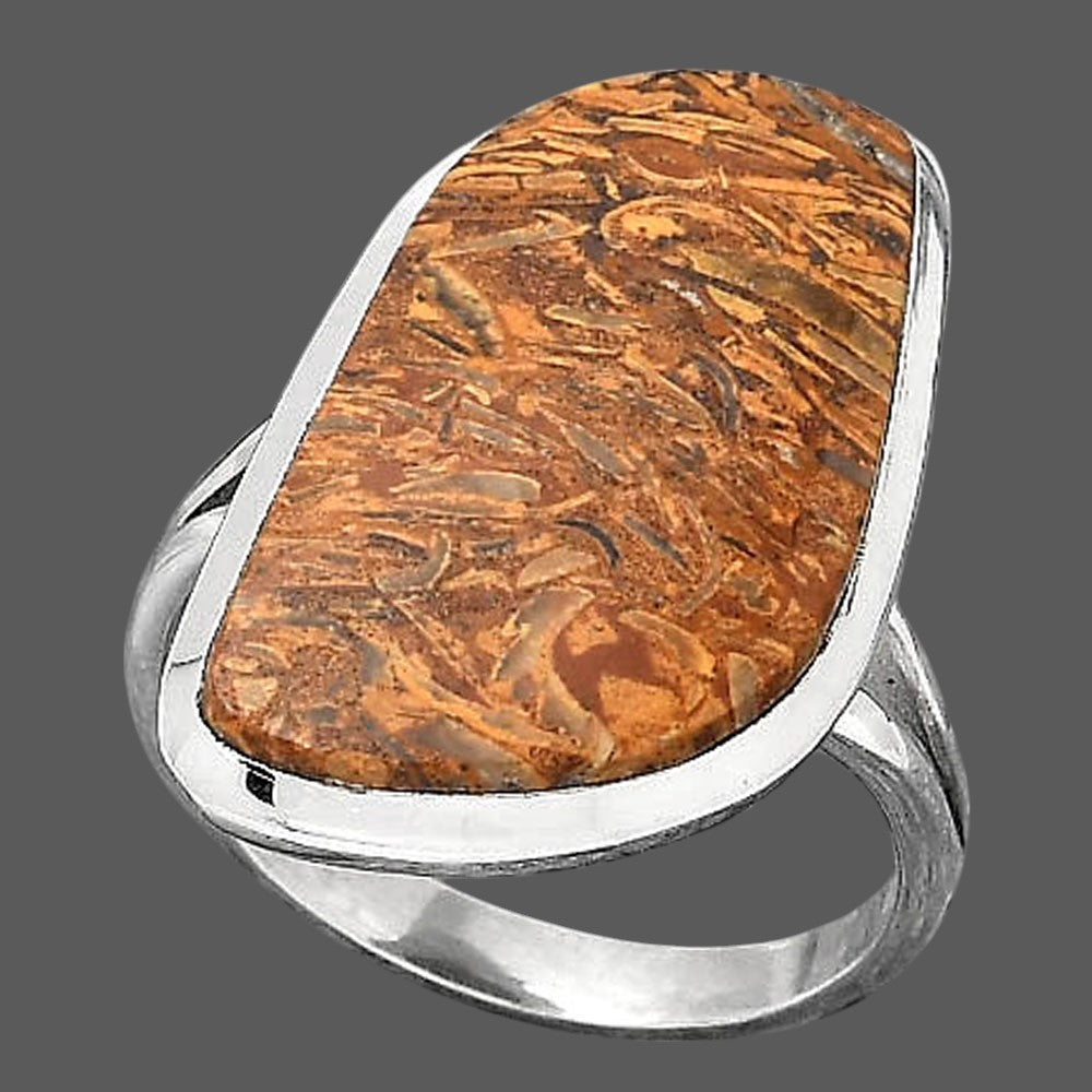 Coquina Fossil Jasper - India Ring size-8.5 R-1005 SDR246853