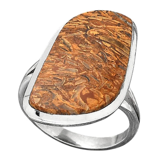 Coquina Fossil Jasper - India Ring size-8.5 R-1005 SDR246853