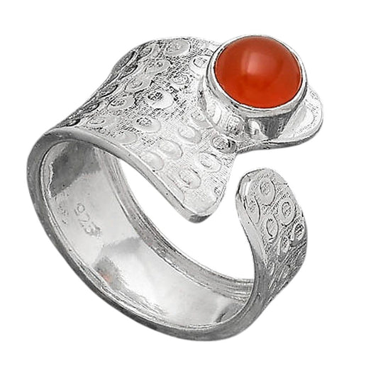 Adjustable - Natural Carnelian Ring size-8 R-1381 SDR246892