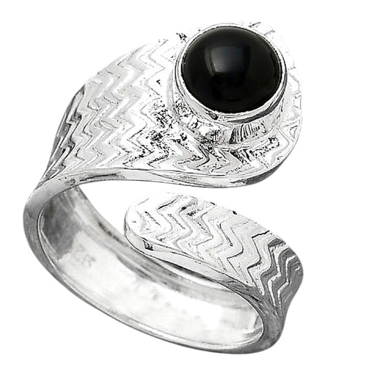 Adjustable - Black Onyx - Brazil Ring size-6.5 R-1374 SDR246942