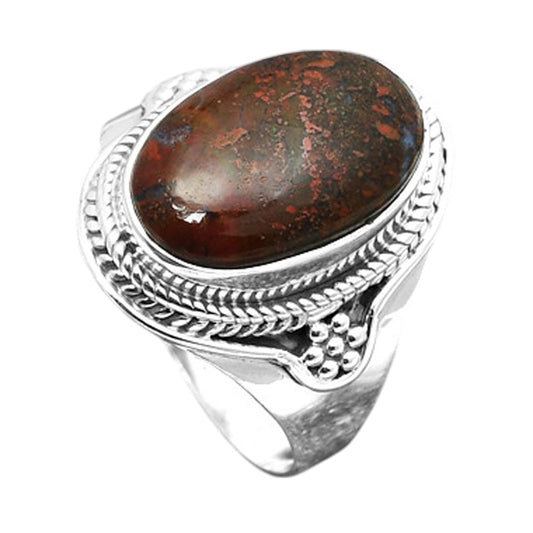 Natural Red Moss Agate Ring size-8 R-1312 SDR246966
