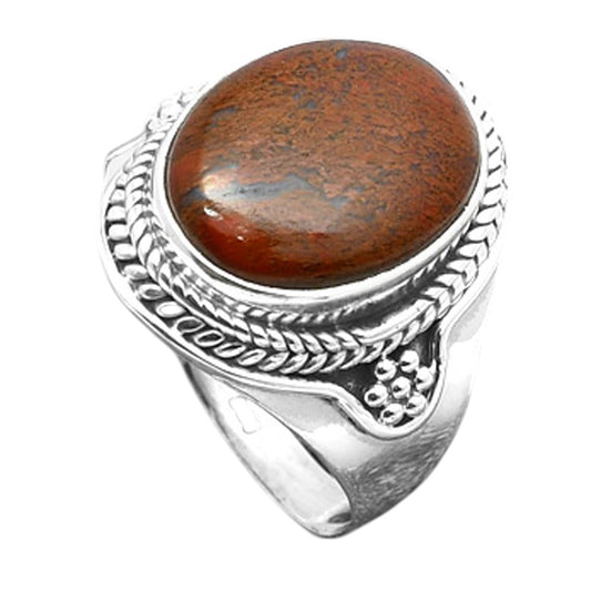 Natural Red Moss Agate Ring size-8 R-1312 SDR246969