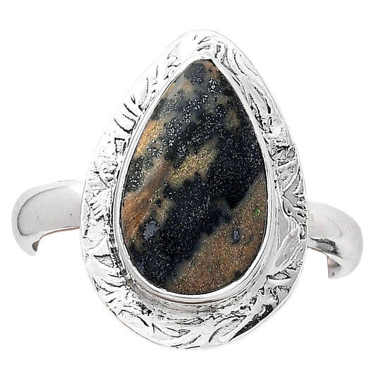 Natural Russian Honey Dendrite Opal Ring size-7 R-1649 SDR247058