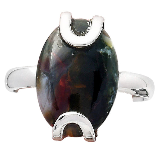 Natural Purple Cow Jasper Ring size-9 R-1479 SDR247066