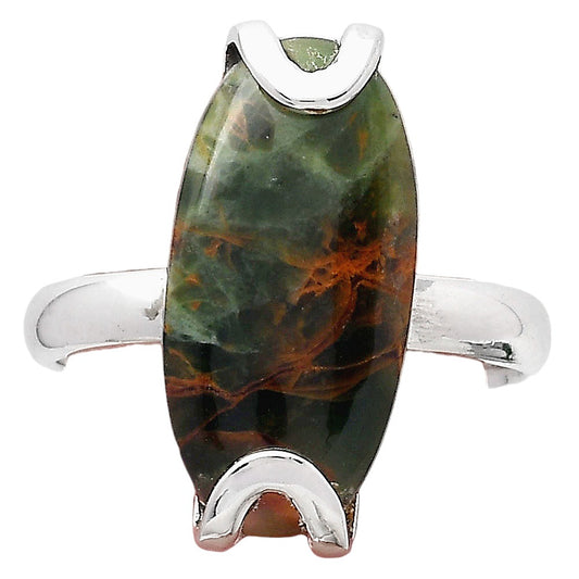 Turkish Rainforest Chrysocolla Ring size-7.5 R-1479 SDR247067