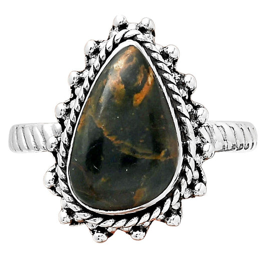 Natural Turkish Rainforest Chrysocolla Ring size-8 R-1332 SDR247072