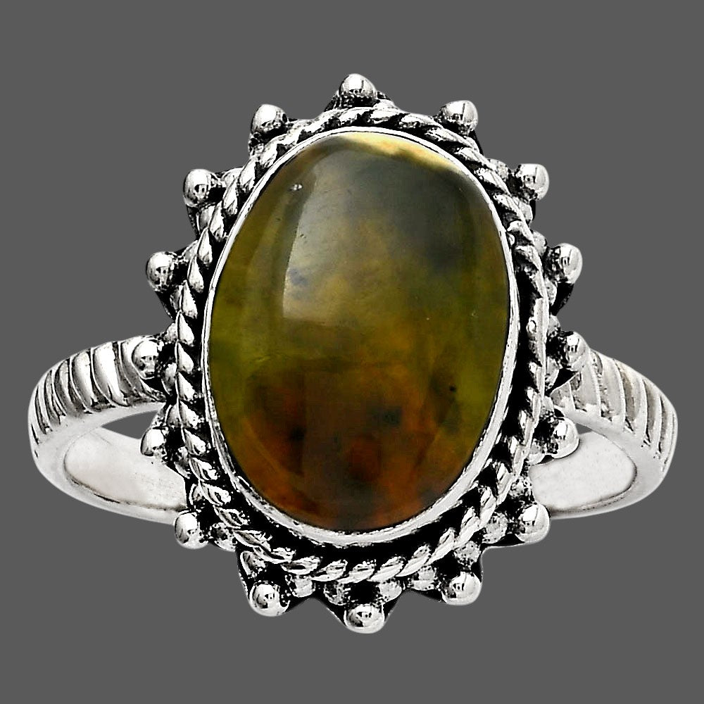 Natural Chrome Chalcedony Ring size-8.5 R-1332 SDR247075