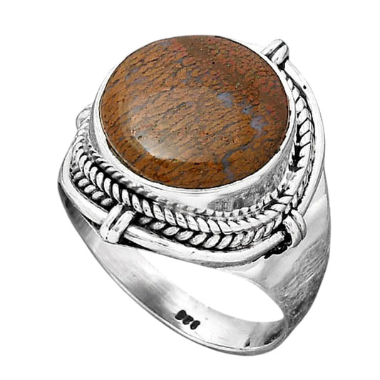 Natural Red Moss Agate Ring size-7.5 R-1539 SDR247118