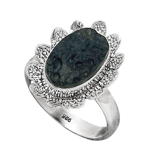 Natural Tektite Rough - Greek Ring size-8 R-1241 SDR247148