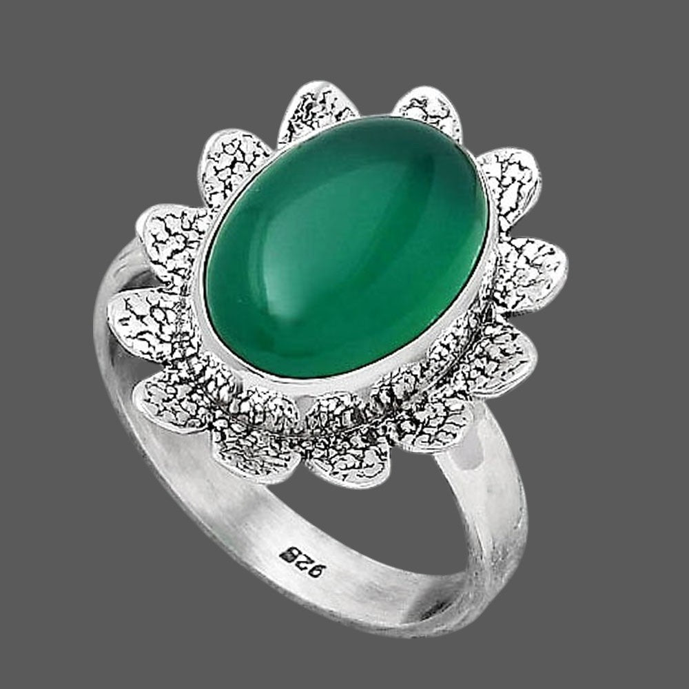Natural Green Onyx Ring size-8.5 R-1241 SDR247153