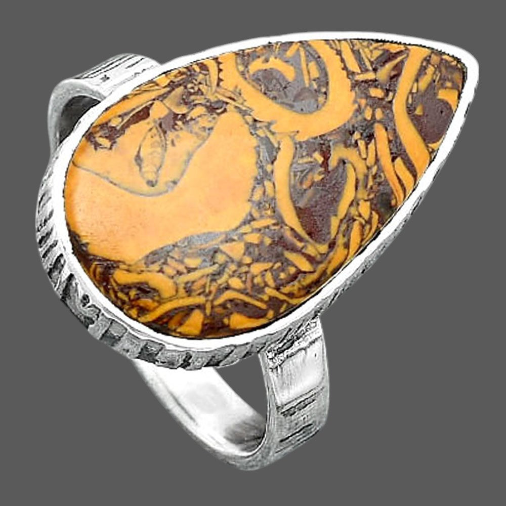 Natural Coquina Fossil Jasper India Ring size-9 R-1191 SDR247194