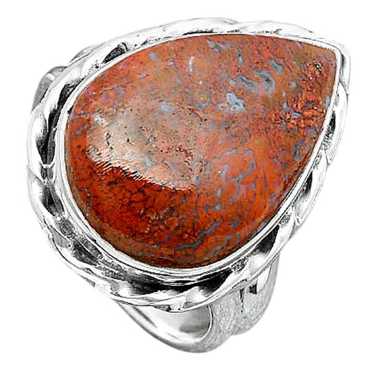 Natural Red Moss Agate Ring size-7 R-1083 SDR247214