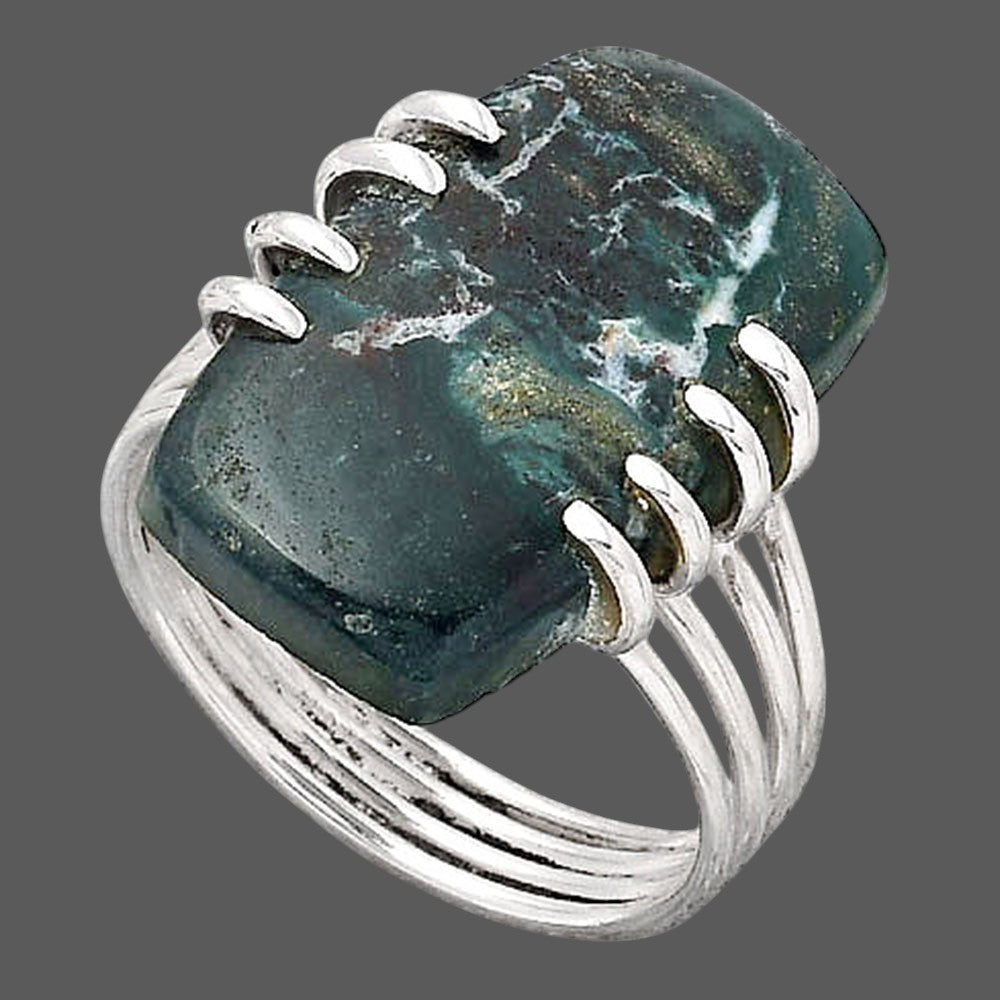 Natural Larsonite Jasper Ring size-8.5 R-1259 SDR247248