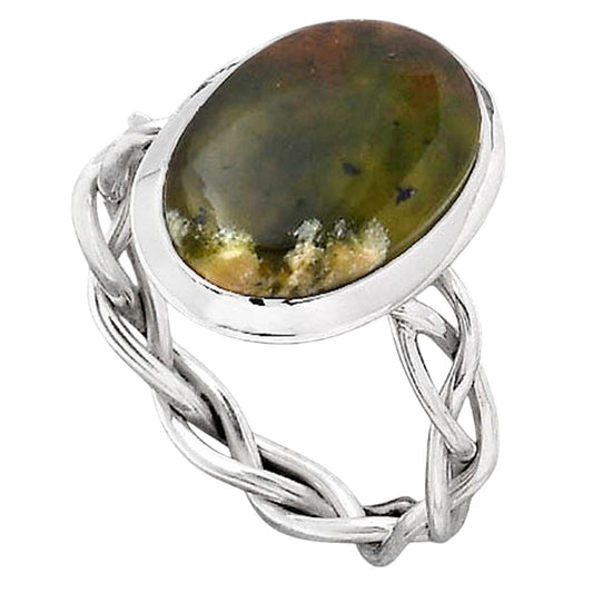 Natural Chrome Chalcedony Ring size-8 R-1005 SDR247256
