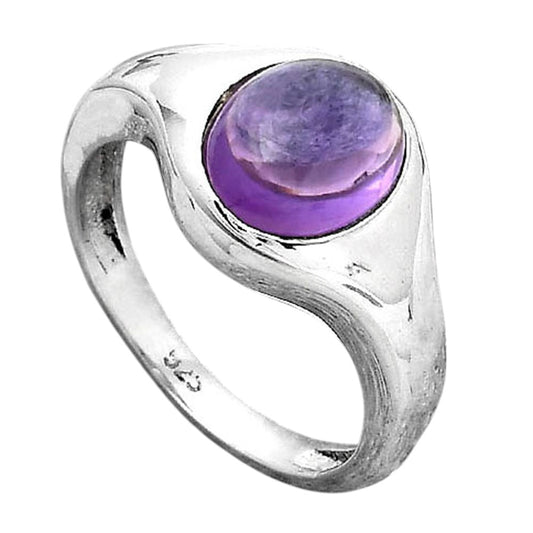 Natural Amethyst Cab - Brazil Ring size-7.5 R-1115 SDR247259