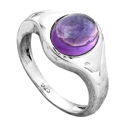 Natural Amethyst Cab - Brazil Ring size-8 R-1115 SDR247261