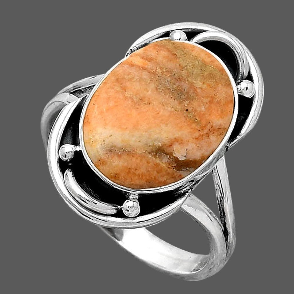 Natural Coral Jasper Ring size-8.5 R-1187 SDR247272