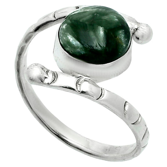 Natural Russian Seraphinite Ring size-8 R-1546 SDR247424