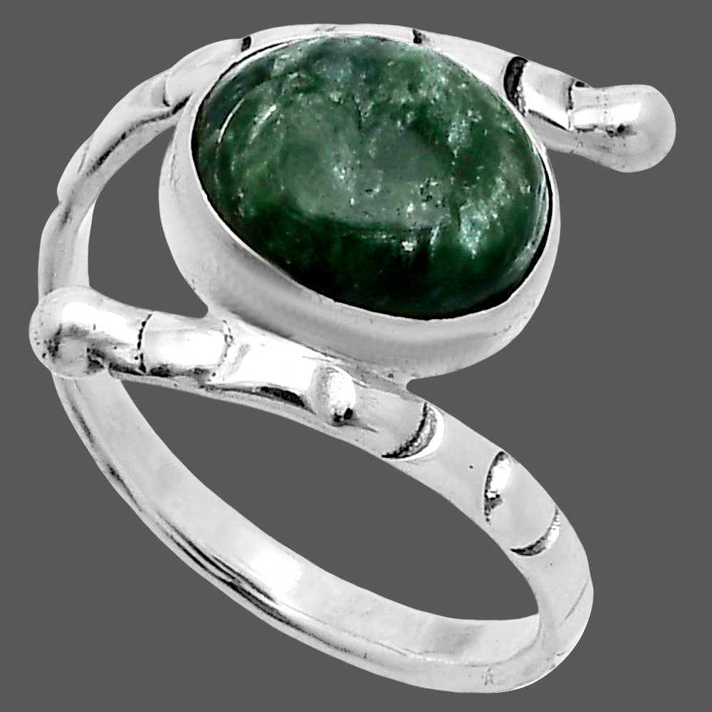 Natural Russian Seraphinite Ring size-8 R-1546 SDR247426